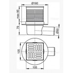 Трап душевой AlcaPlast APV31-BL-01 Трап душевой AlcaPlast APV31-BL-01